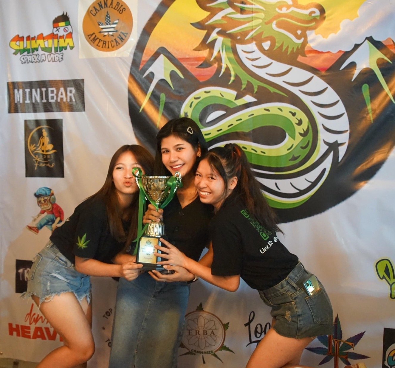 Riverside team with the trophy at the awards venue